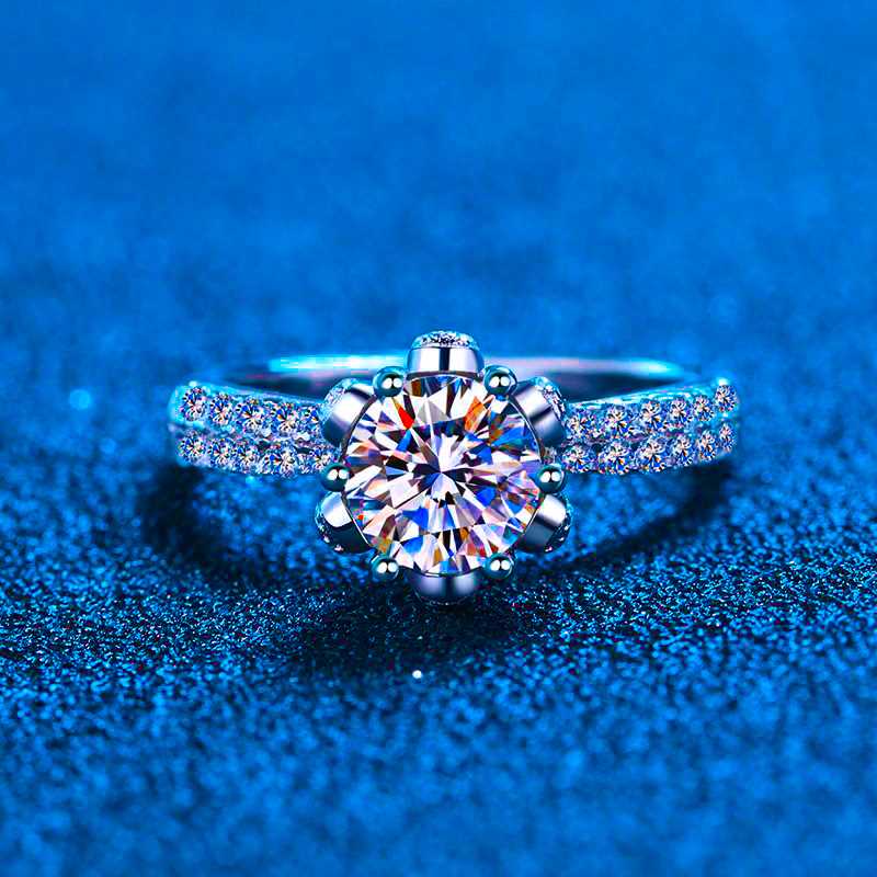 Zackiii Certified 5 Carat Diamond Engagement Ring Women 14K - 图1