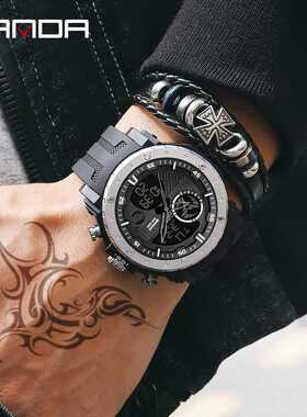 SANDA Fashion Men's Watches Top Brand Luxury Military Sport