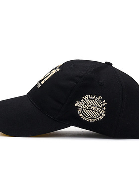 Korean New Embroidered Wolf Baseball Cap Spring Casual Men's