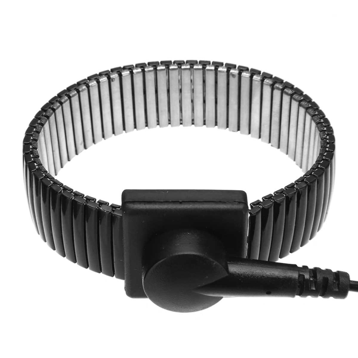 Black Anti Static Metal Bracelet Grounding Wire Wrist Strap - 图1