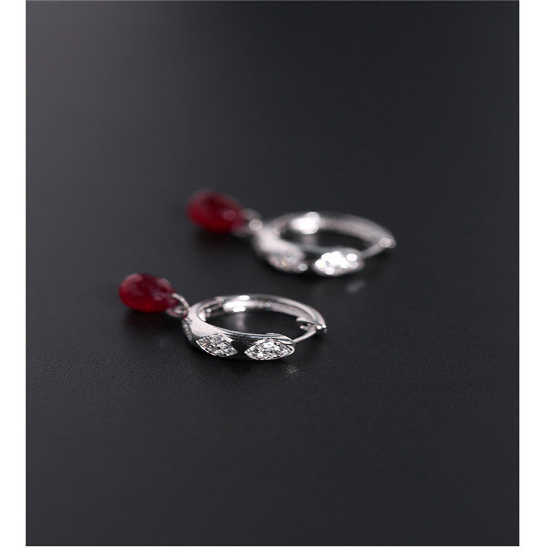 DAIMI Faceted Ruy Earrings Women's Day gemstones Genuine Ra-图0