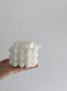 韩国ins小众白色几何蜡烛