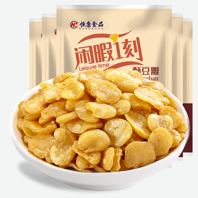 恒康食品 原味酥豆瓣150g*5袋装小包装蚕豆坚果炒货休闲零食批发 - 图3