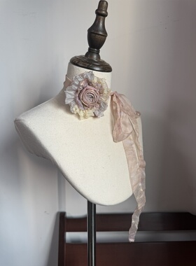 TeNg原创小众设计手作干枯玫瑰复古风choker/发卡/颈花项链/胸针