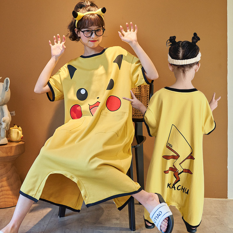 女童夏季亲子纯棉中大童可爱睡裙 甜雪妮睡裙