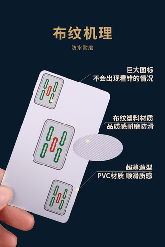 国潮吐槽麻将纸牌PVC全塑料麻将麻雀扑克牌迷你旅行纸牌麻将礼盒 - 图1