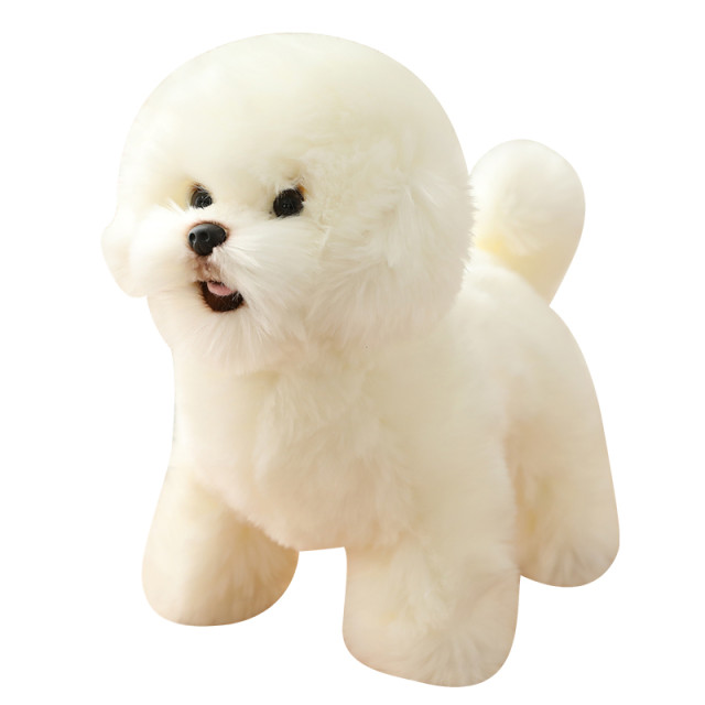 Korean Bichon Frise Puppy Simulation Dog Toy Ornaments