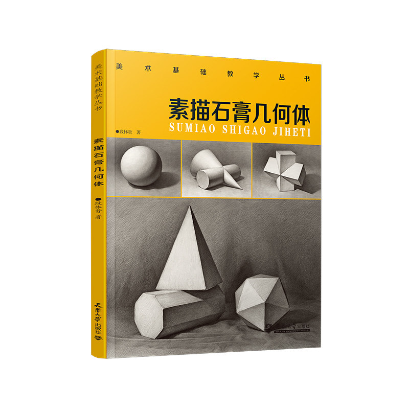 正版现货 美术基础教学丛书 素描石膏几何体 段体贵 石膏像 素描技法 天津大学出版社9787561876404