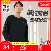 361 sports necropolis mens 2023 winter new round neckline hooded sweatshirt for men winter gush and casual warm clothing