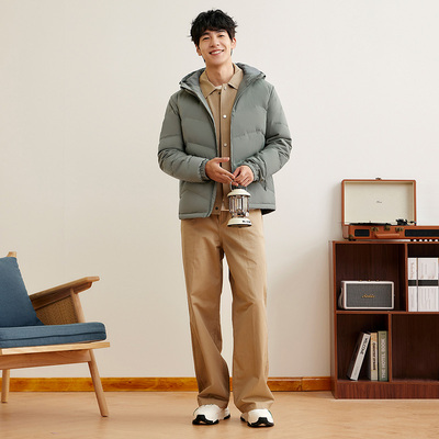 361男子连帽羽绒服保暖