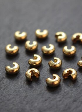 diy金色项链耳饰定位珠