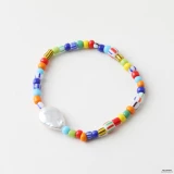 Домашние конфетки с полосатыми бусинками Diy цвет бусинки из бусинки браслет ожерелье материал аксессуары на горячем рисовом жемчужине