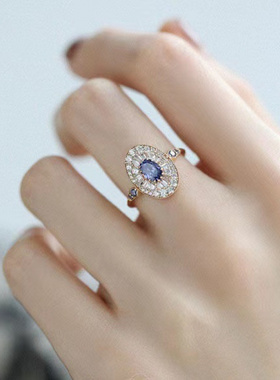 新品新款1198丝绒海浪曲戒指个性