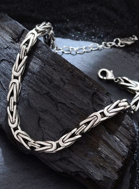 新品新款简约平安纹编织手链复古