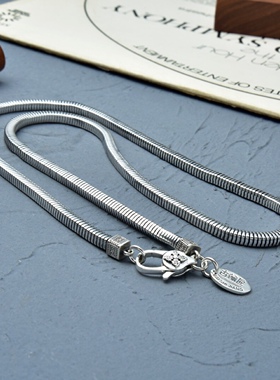 宽4m重工s925银时尚情侣项链