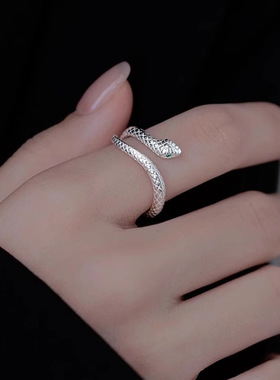 新品灵蛇戒指蛇指环个性百搭小众