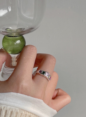 新品新款小众设计戒指多巴胺七彩