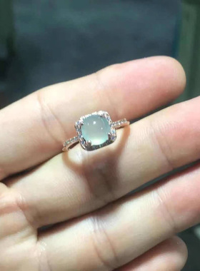 新品镶嵌高冰玉髓女戒指指环送礼