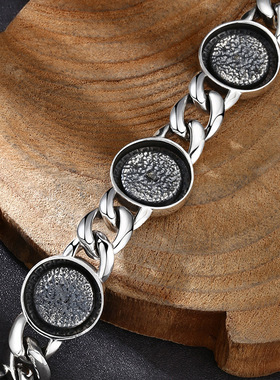 新品国风圆牌老鹰古巴手链潮复古