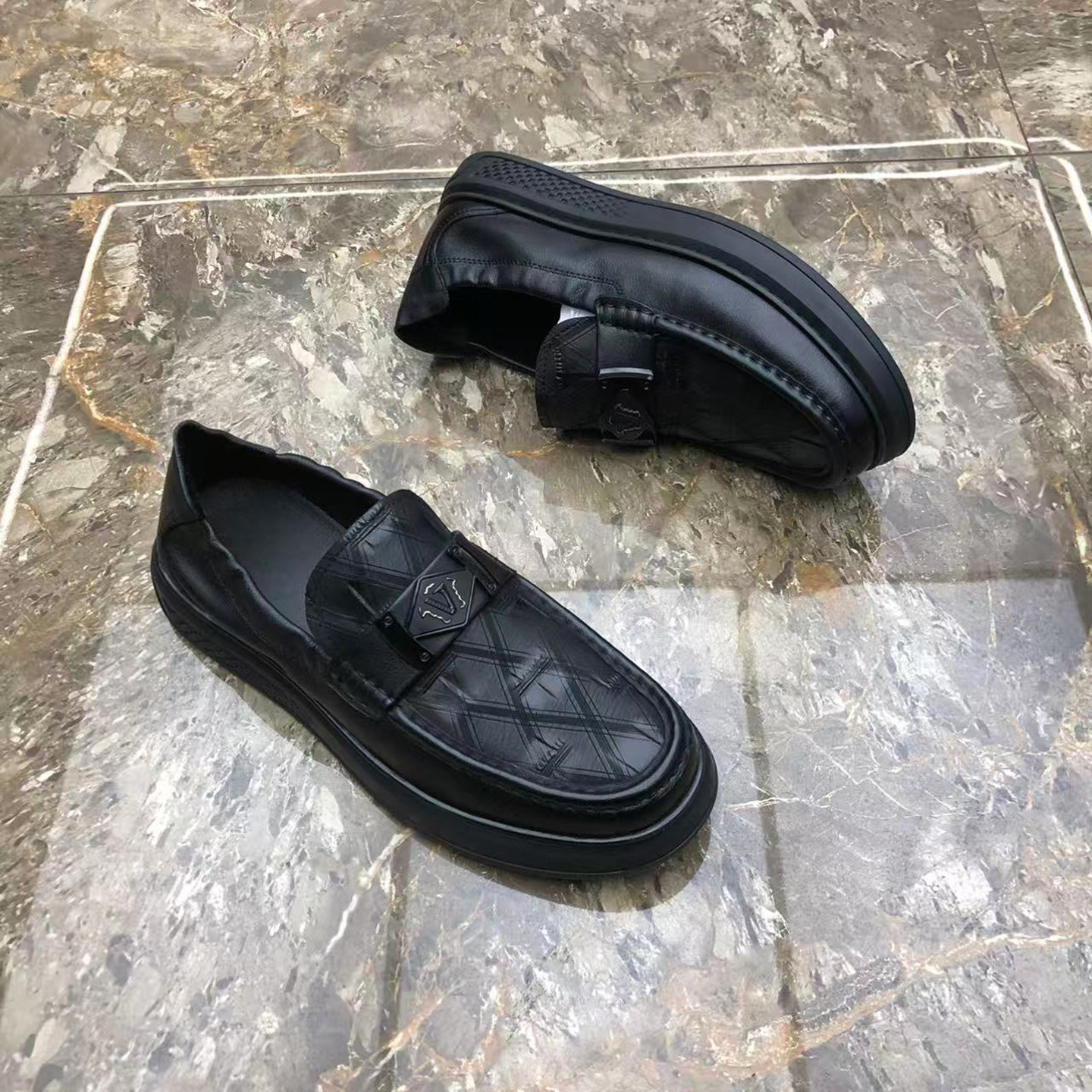 单层真皮男鞋春季一脚蹬懒人乐福鞋商务休闲软底百搭舒适豆豆鞋男,淘宝优惠券,粉丝福利购,淘宝优惠卷