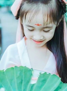 儿童眉心贴舞台妆古装额头印花汉服表演古风六一花钿圆形额头贴T7