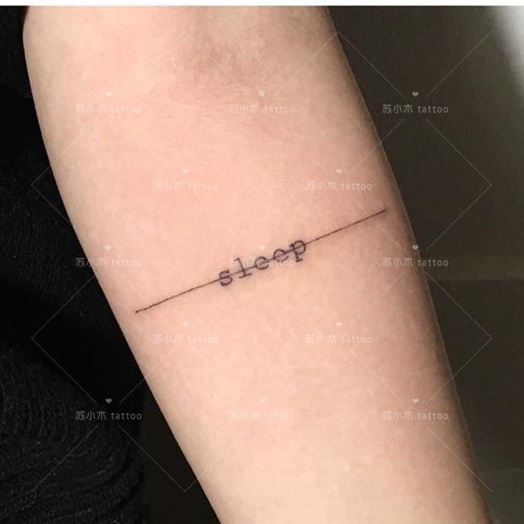 蘇小木tattoo獨家手繪英文字母紋身貼男女防水可愛手臂模擬防水 淘寶天貓 Line購物