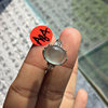 Special offer, free shipping, worry-free aquamarine large cabochon ring
