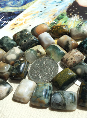 sweet少见海洋碧玉无孔异象裸石