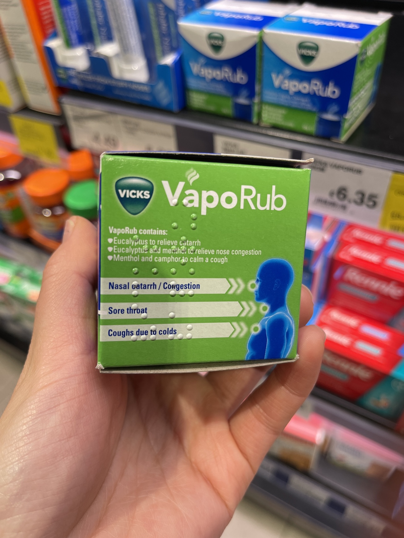 爱尔兰代直邮Vicks VapoRub通鼻舒缓膏2+儿童成人缓解咳嗽50g现货-图1