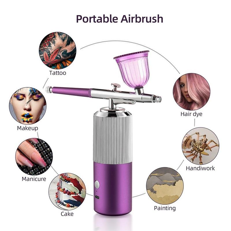 Mini Air Compressor Kit Air Brush Paint Makeup Spray Gun - 图1