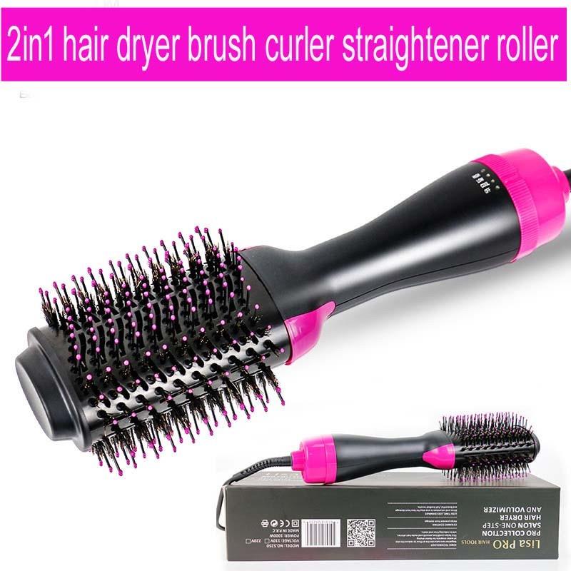 4 in1 Hair styling brush, curler, straightener, roller comb - 图0