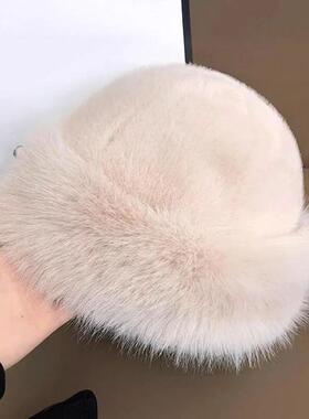 Winter Thick Warm Furry Beanies Hat Women Fashion Imitation