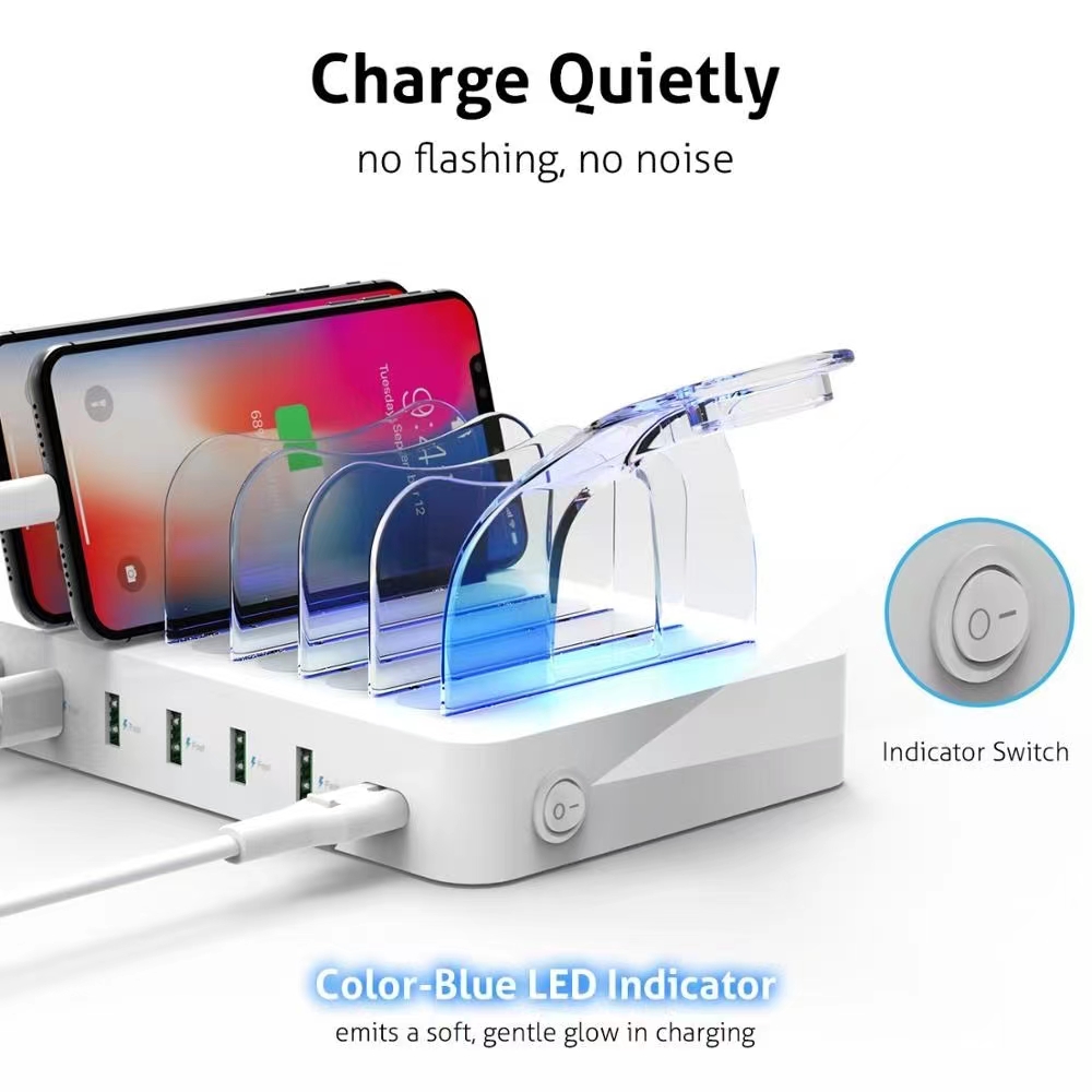 Soopii Quick Charge 3.0 60W/12A 6 Port USB Charging Station - 图0