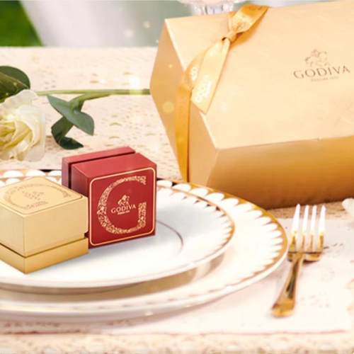 GODIVA美国进口歌帝梵巧克力巧克力歌帝梵喜糖盒手工宝宝满月礼盒 - 图1