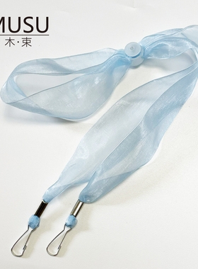 手工原创新渔夫帽子防风绳可调节遮阳帽防掉固定绳纯色丝带草帽绳