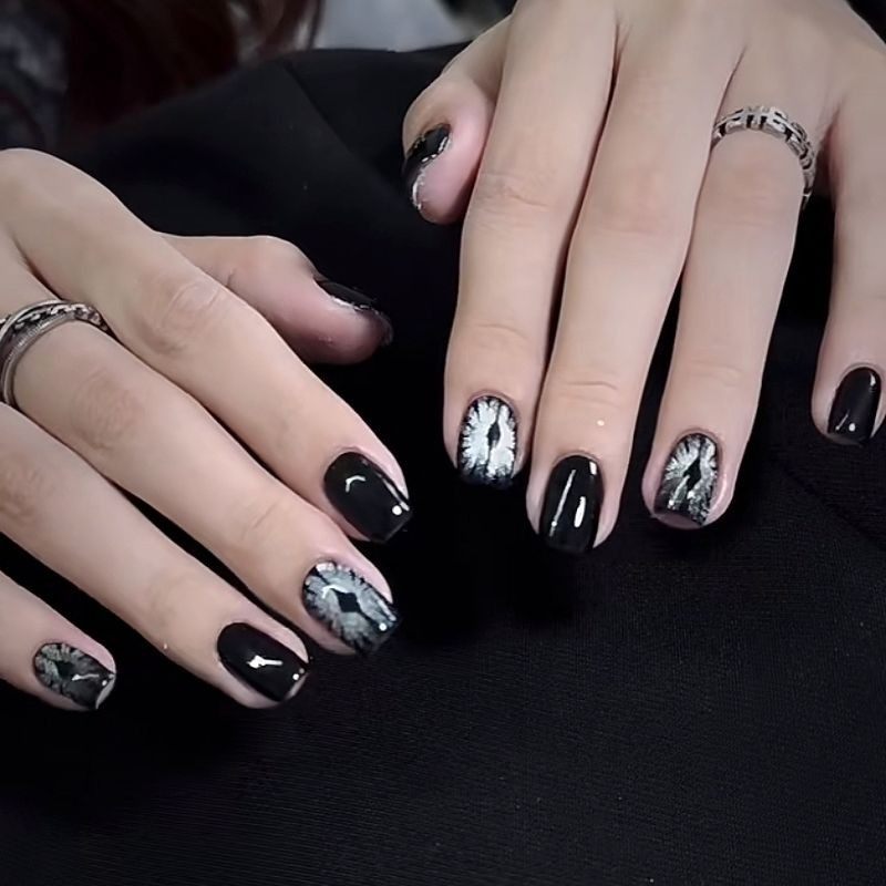 纯手工跨境恶魔之眼猫眼穿戴甲猫眼甜酷美甲爆闪男女通显白指甲贴,淘宝优惠券,粉丝福利购,淘宝优惠卷