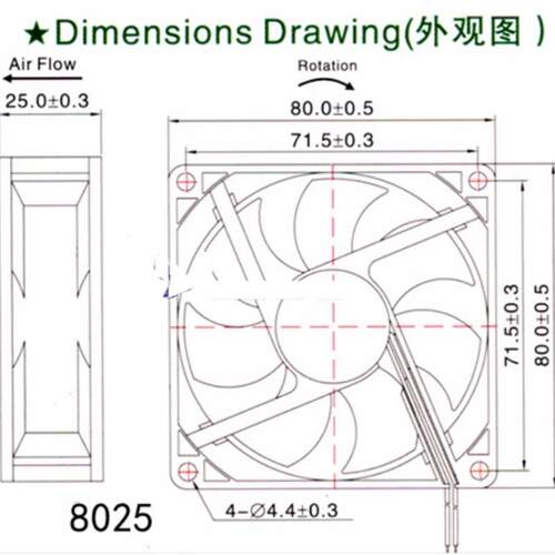 议价DF4808BA-448V0.09A8CM8025控制柜风机电梯配件变频器风扇 - 图1