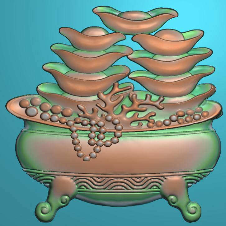 1913A发财聚宝盆摇钱树招财进宝精雕图jdp格式文件bmp灰度浮雕图,淘宝优惠券,粉丝福利购,淘宝优惠卷