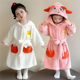 新款儿童睡袍女童秋冬款珊瑚绒长袖女宝宝卡通可爱家居服套装2025