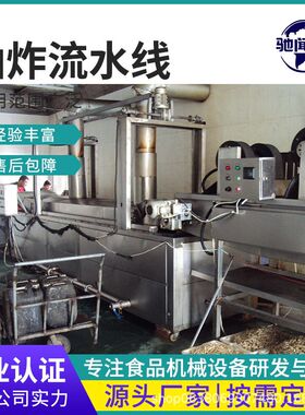 驰闻 鱼罐头油炸设备自动油炸锅 炸鱼机器多少钱不锈钢油炸机包邮