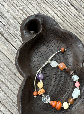 天然水晶菩提新中式手链多宝手串饰品礼物送女友男生闺蜜生日礼物