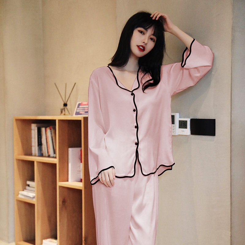 冰丝2022年新款高级感春秋款睡衣 罗米顿睡衣/家居服套装