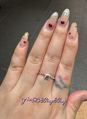 有颗星星女S925银可爱星星戒指