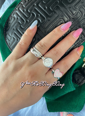 有颗星星男女S925银甜酷龍字戒指