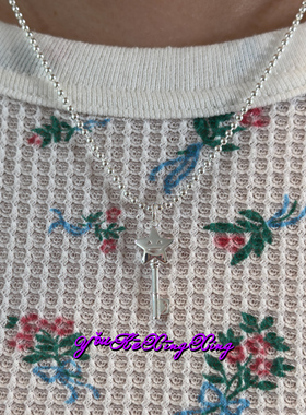 有颗星星女S925星星钥匙项链吊坠