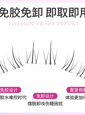 学生咩系下睫毛单簇分段自然仿真
