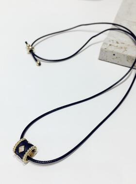 立体爱心桃心形花朵可调节项链