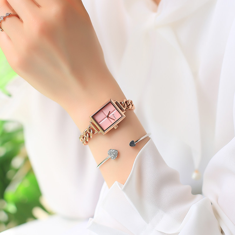 女士女学生简约气质ins风森系手表 金米欧惠朋国产腕表