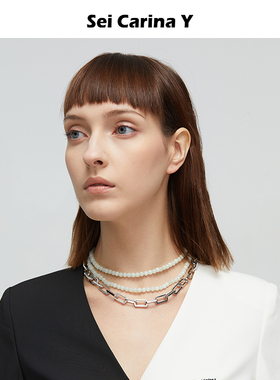 SeiCarinaY宝石钻链多层choker