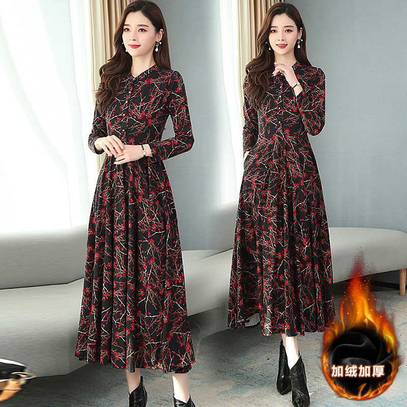 2020年初秋装新款女妈妈连衣裙子 hmiu韩缪连衣裙